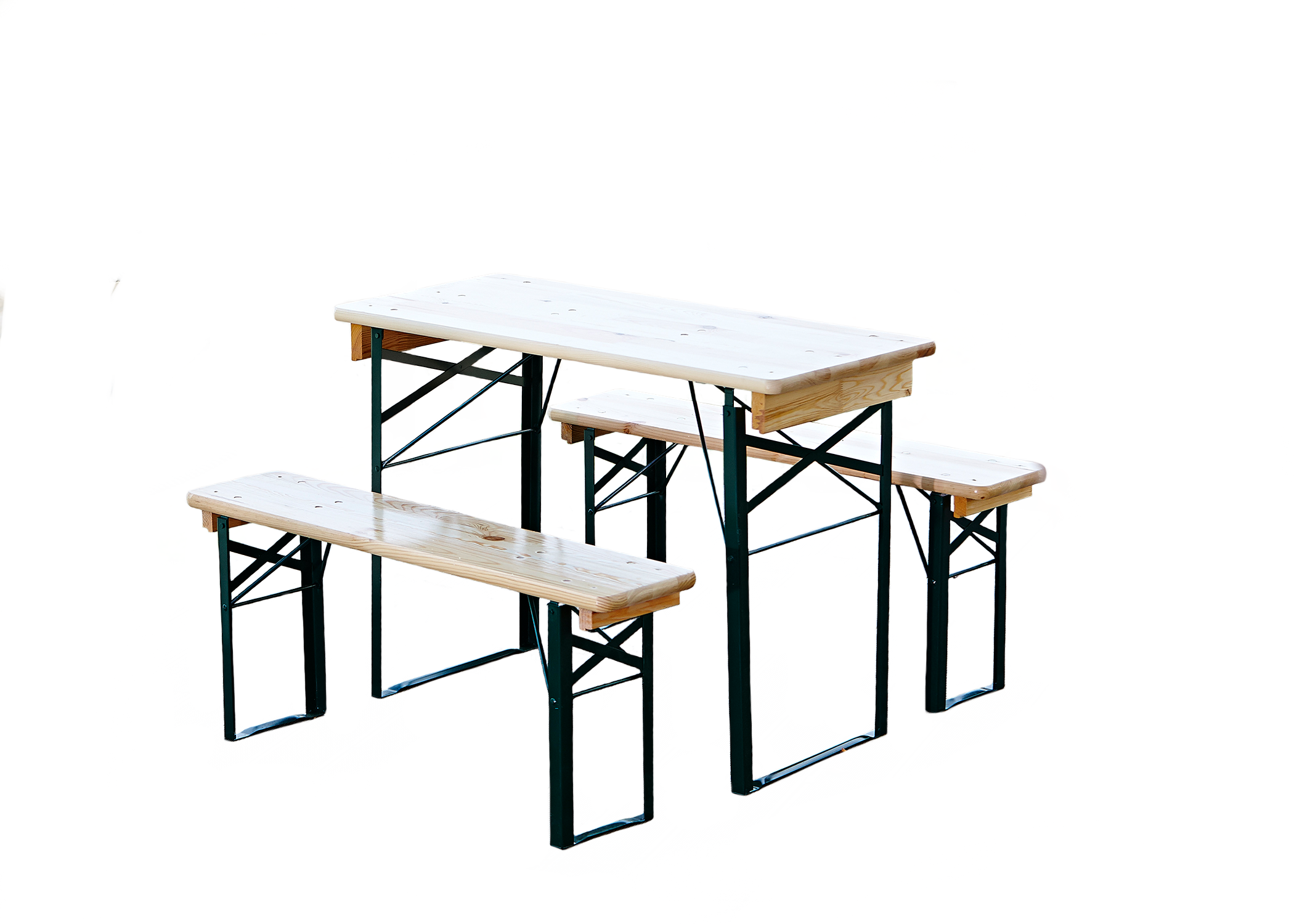 Kurze Bierzeltgarnitur "Balkon", 3-tlg. (farblos) (N) I (110 x 50cm)
