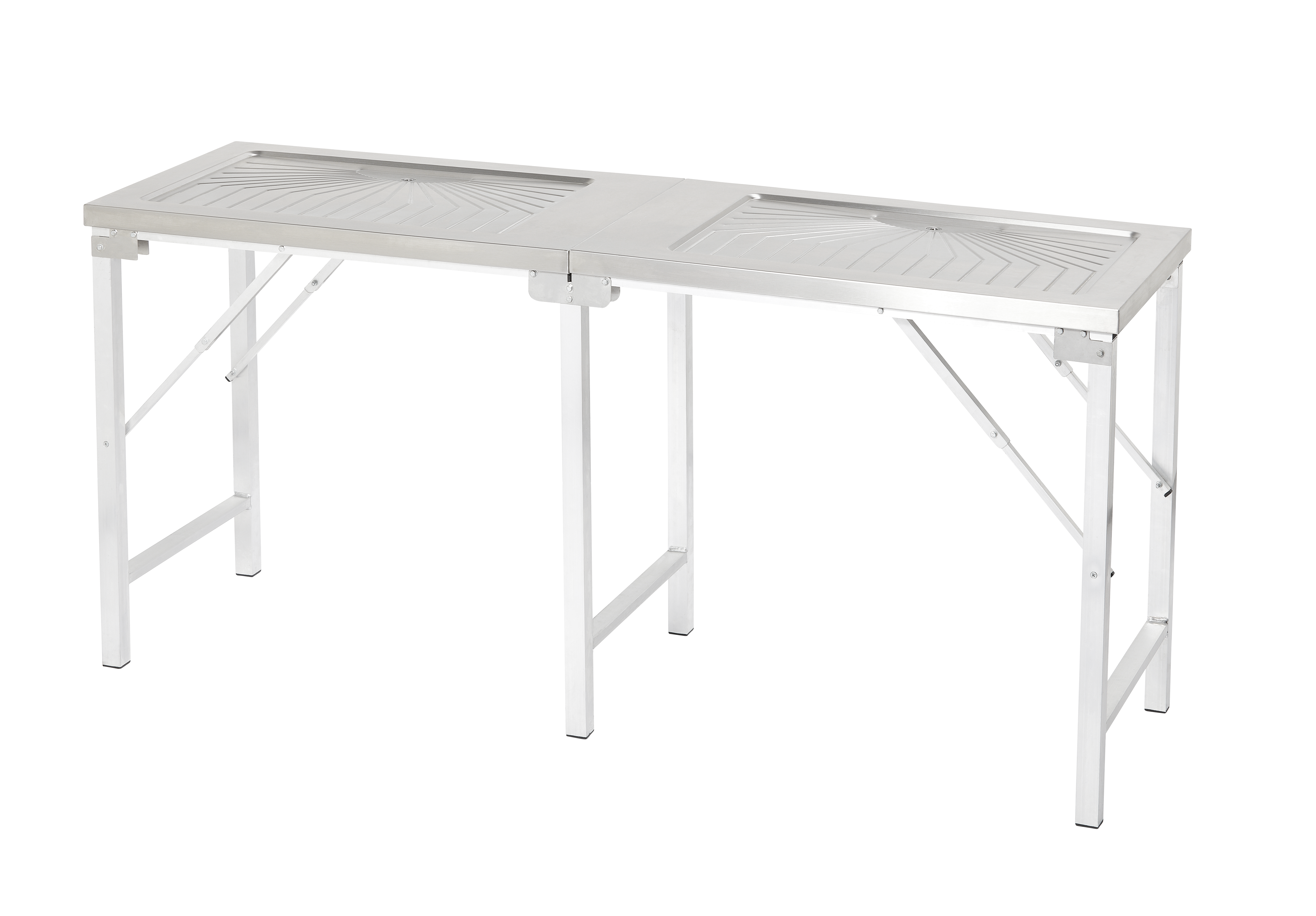 Edelstahl Abtropftisch, klappbar I (200 x 60 x 90 cm)
