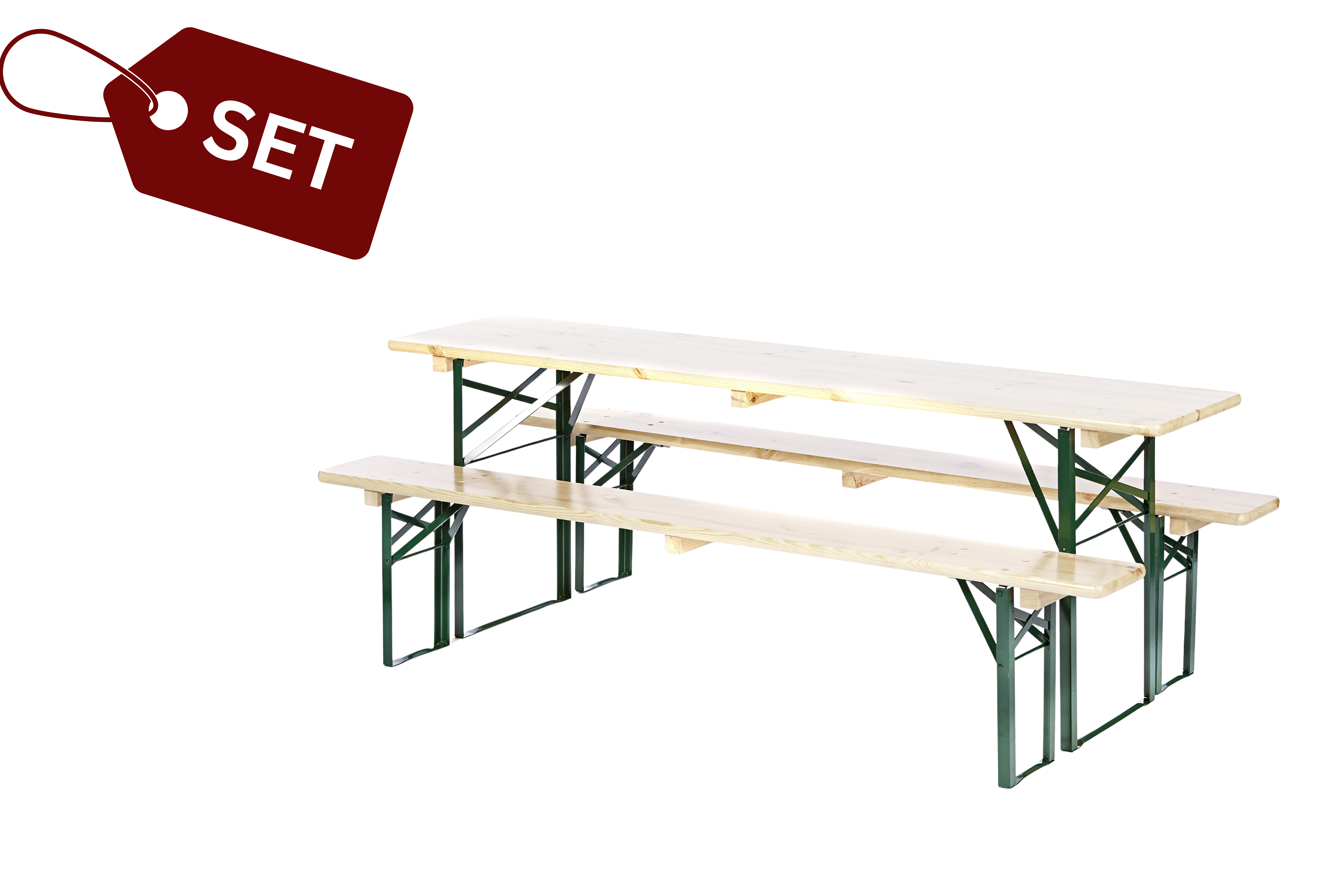 SET: Bierzeltgarnituren in Brauereiqualität, farblos (50er) + Transportbox