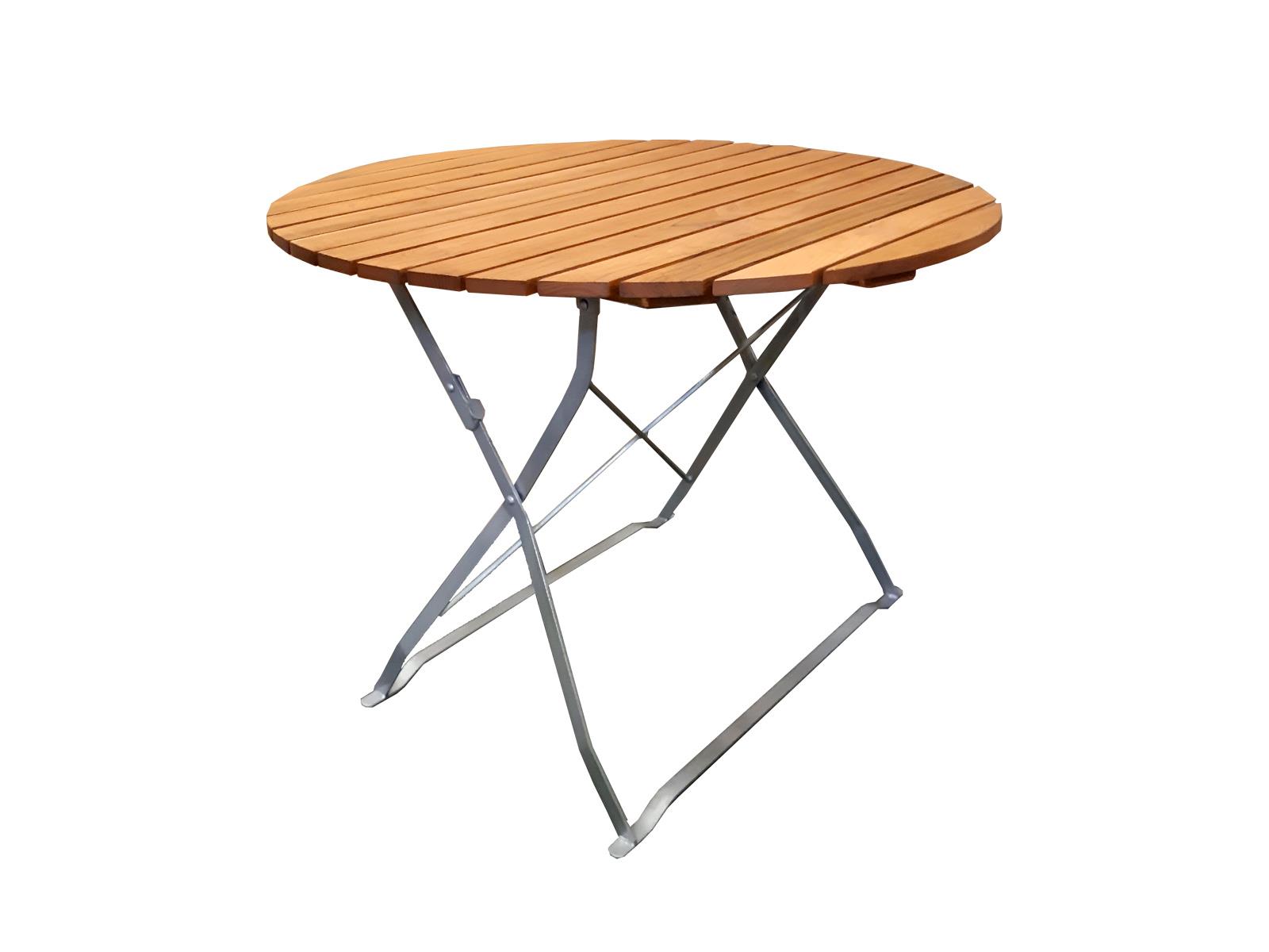 Biergartentisch Robinienholz I (Ø 100 cm)