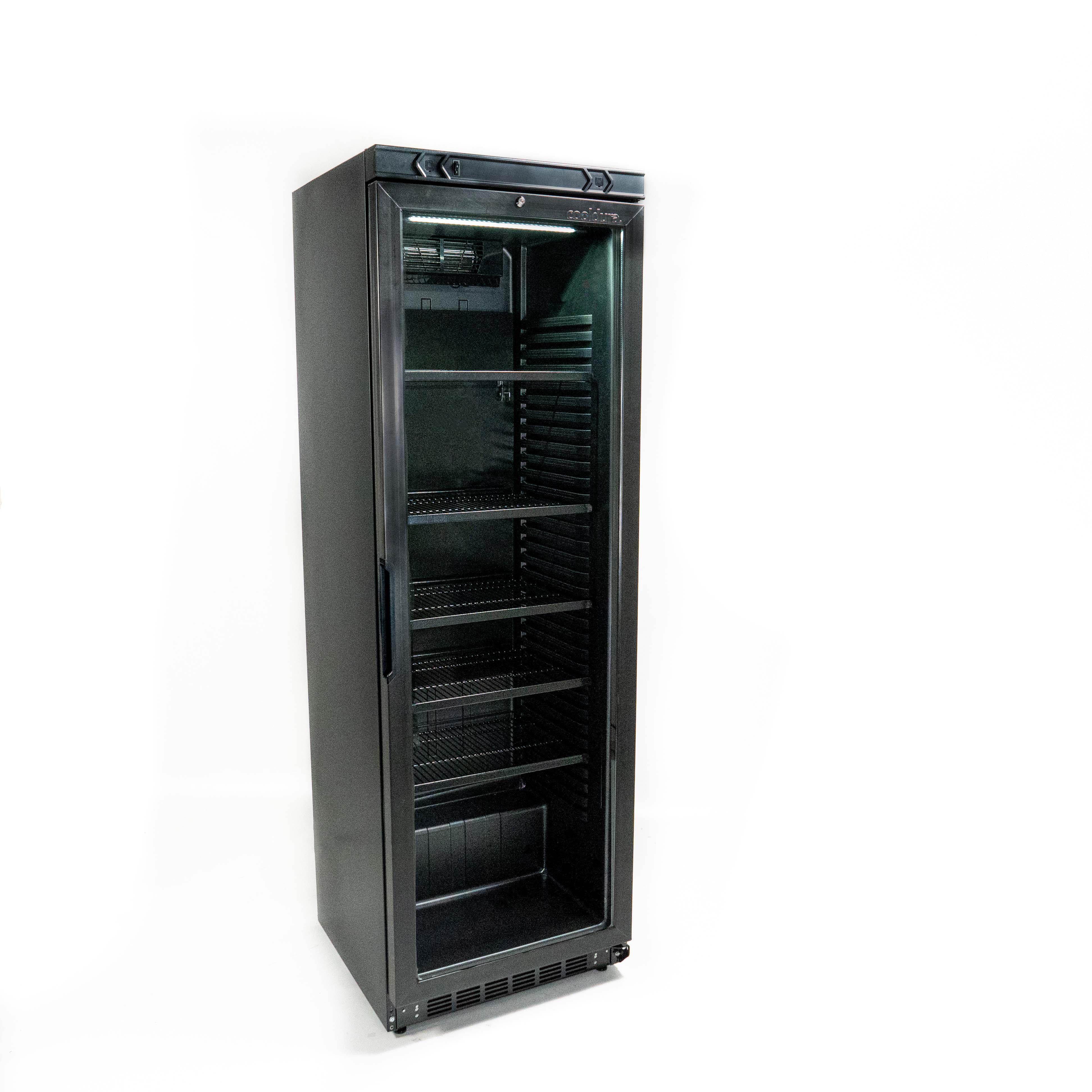 Kühlschrank mit Glastür (358 l) I (Schwarz)