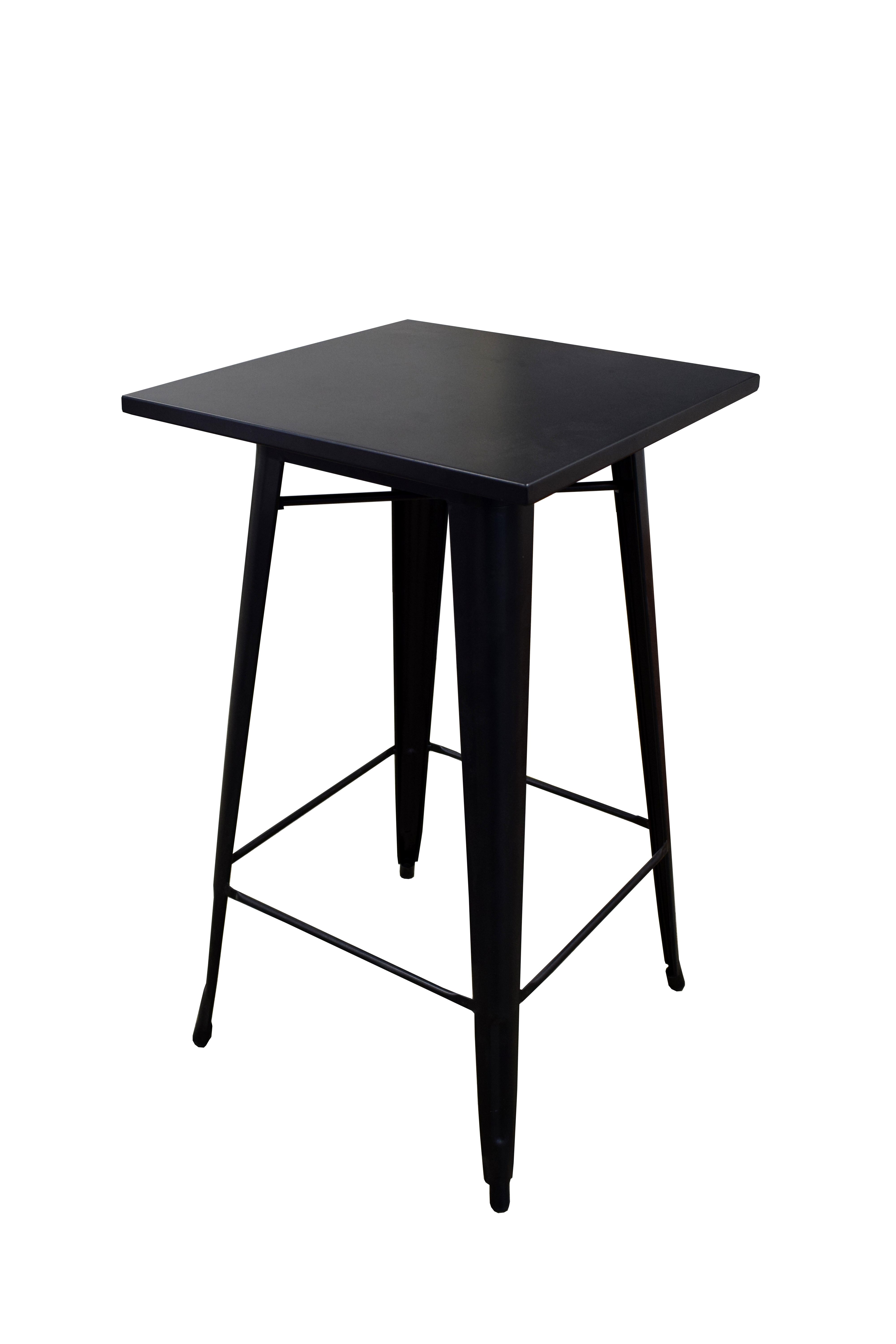 SET: Stehtisch Hamburg mit Metallplatte + 2 Metallbrahockern